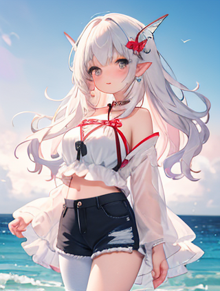 深山中的女子修行：一幅静心的画卷